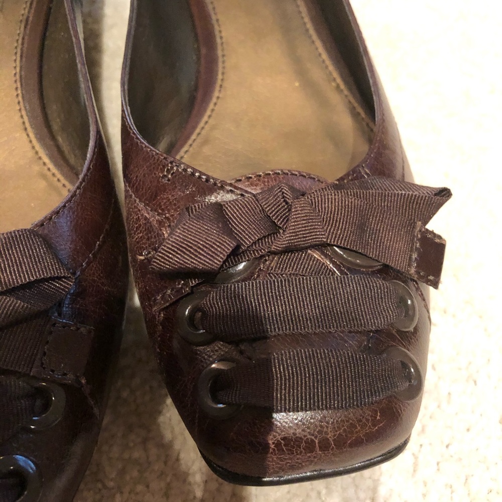 Leather Heels / Flats with Bow